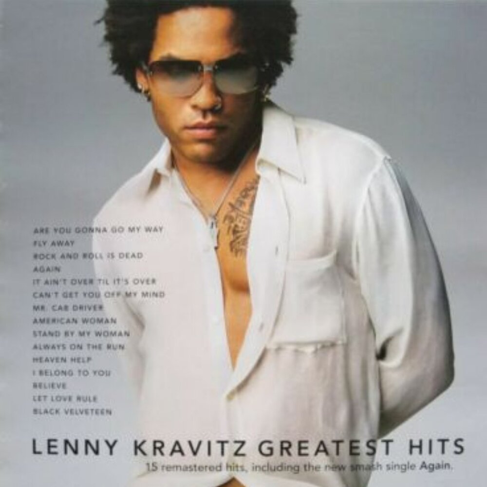 lenny kravitz greatest hits new promo poster - rock r&b again black velveteen
